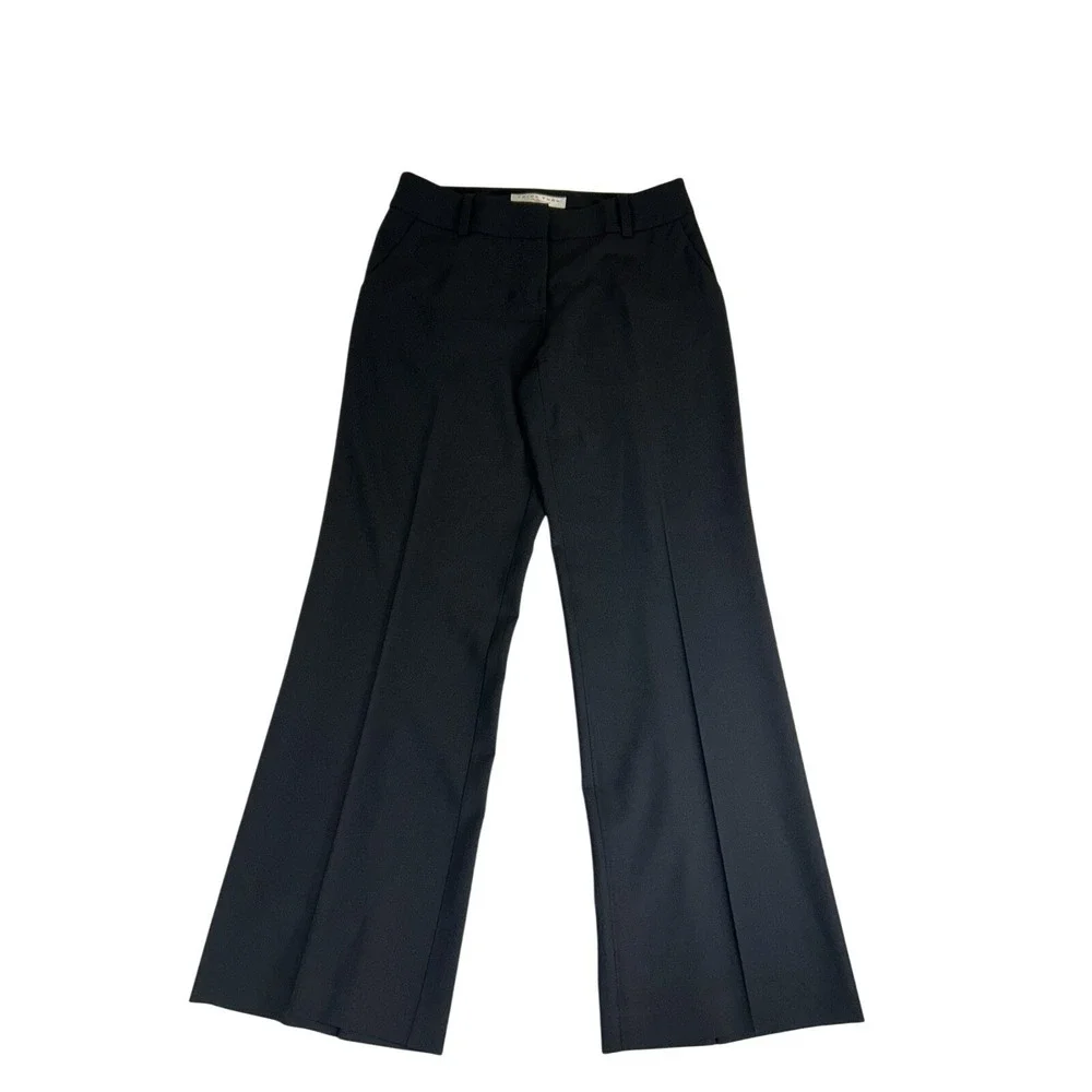 Trina Turk Black Triacetate Tailored Dress Pants Trousers Size 4 Made‎ in USA